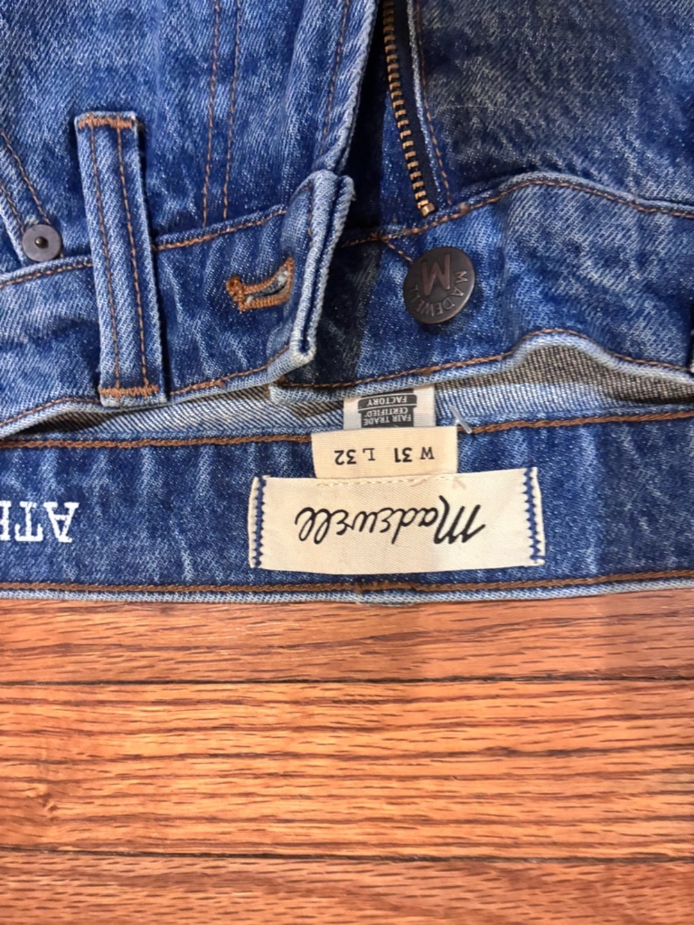 Madewell Indigo Blue Denim Jeans - Picture 3 of 3